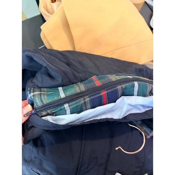 (More photos)PENDLETON • Black/Plaid Cotton/poly blend Rain Jacket Coat • Ladies - Picture 2 of 13